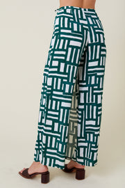 Daphne Wrap Pants - Printed Check