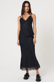 Lilia Slip Skirt - Black