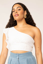 Vale One Shoulder Crop Top