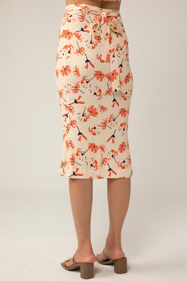 Emma Midi Wrap Skirt - Garden Bloom Floral