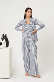 Luz Smoked Jumpsuit - Oceanic Stripe