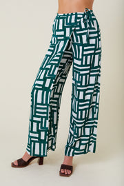 Daphne Wrap Pants - Printed Check