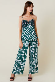 Daphne Wrap Pants - Printed Check