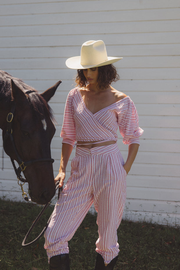 Luna Wrap Shirt - Stripes