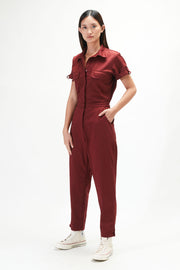 Bintēji Worksuit V2 - Maroon Red