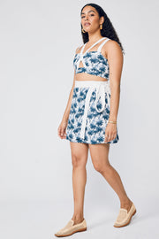 Lauren Crop Cross Strap Top - Palm Beach