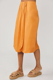 Melody - Front Draped Wrapped Skirt - Sundial Silk