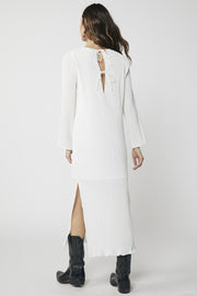 Pippa Dress - Off-White Pleated