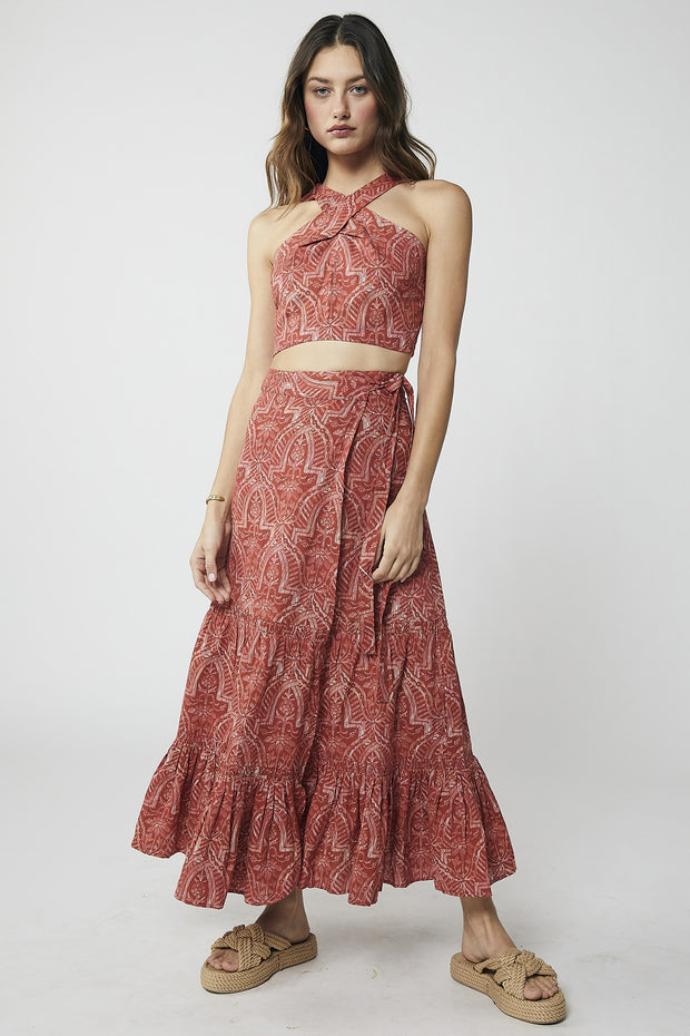 Sandie Crop Top - Persian Damask