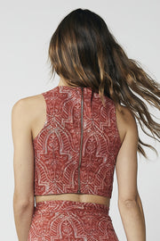 Sandie Crop Top - Persian Damask