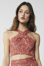 Sandie Crop Top - Persian Damask