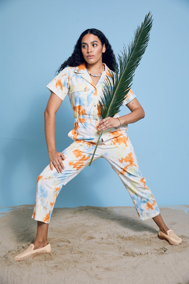 Rosie Shibori Jumpsuit - Multiple Tie Dye