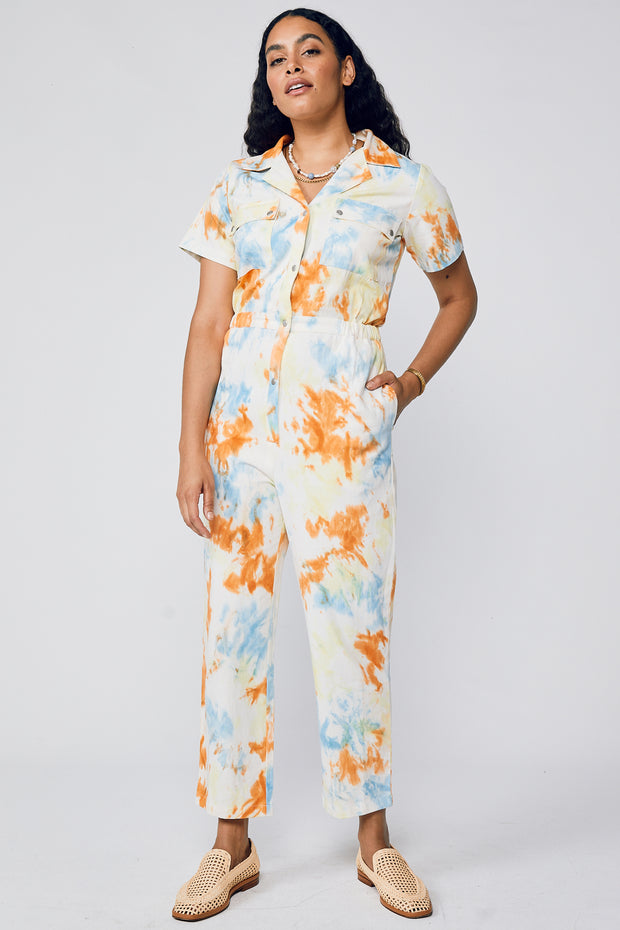 Rosie Shibori Jumpsuit - Multiple Tie Dye