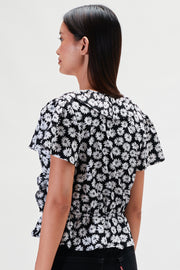 Grace Top - Black Dahlia Floral