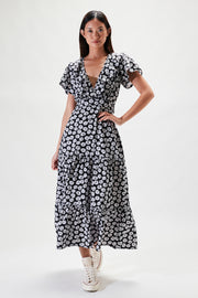 Lucille Maxi Dress - Black Dahlia Floral