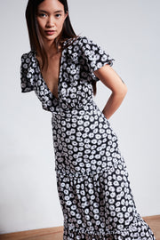 Lucille Maxi Dress - Black Dahlia Floral