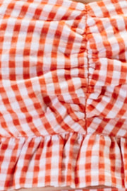 Willow Top - Fire Orange Check