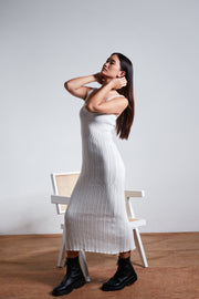 Maren Maxi Knit Dress - White