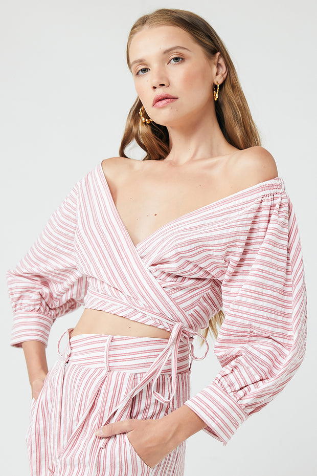 Luna Wrap Shirt - Stripes