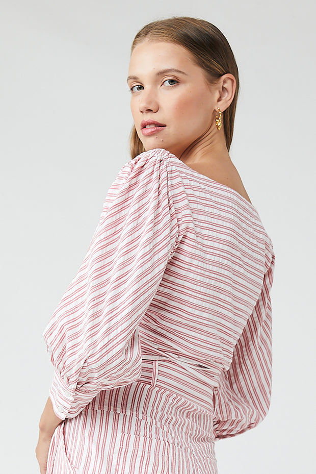 Luna Wrap Shirt - Stripes