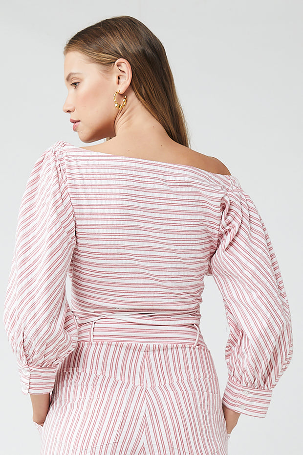 Luna Wrap Shirt - Stripes