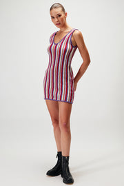 Molly Mini Knit Dress - Violet Mix