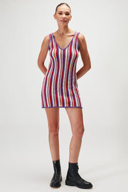 Molly Mini Knit Dress - Violet Mix