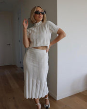 Sasha Knit Skirt - White