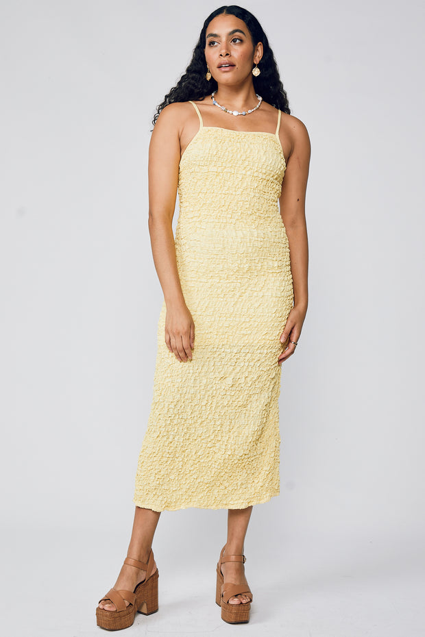 Isabelle Cami Smock Dress - Lemon Meringue